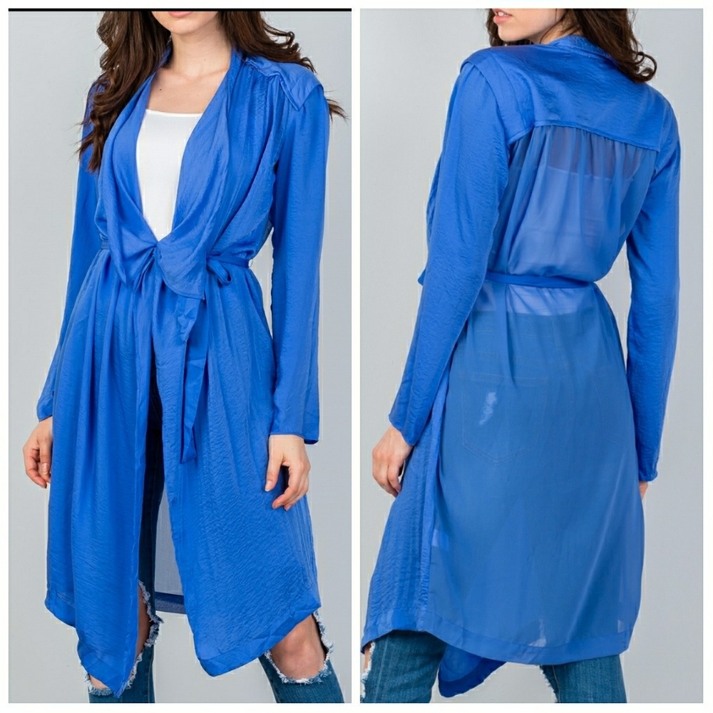 ROYAL BLUE SHEER CHIC /CARDIGAN